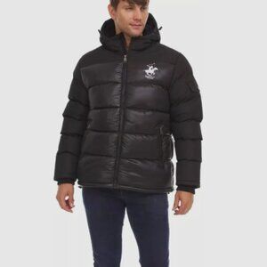 Beverly Hills Polo Club PMJ53-A‎ Men’s Puffer Jacket Sherpa Lined Black